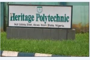 A signboard of Heritage Polytechnic