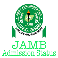 A picture showing the text 'JAMB Admission Status,' along with the JAMB logo.