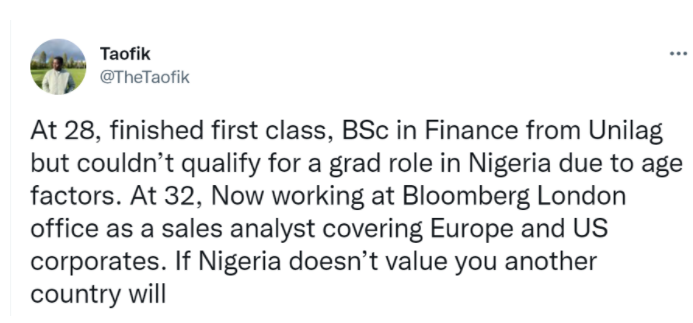 After graduating with honors from UNILAG, a recent graduate describes his struggles to find work in Nigeria, despite earning a first-class degree.