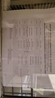 1st Semester Lecture Timetable, Federal College of Horticulture Dandikowa